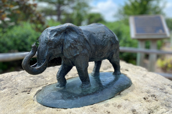 An elephant statue.