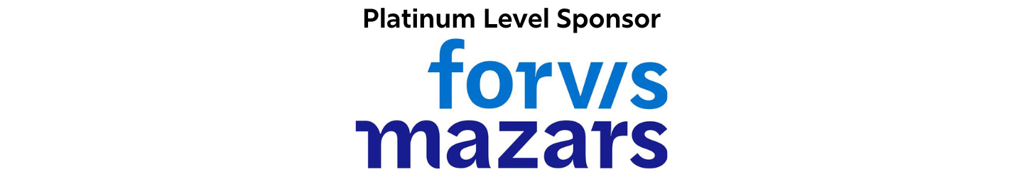 Platinum level sponsor forvis mazars.